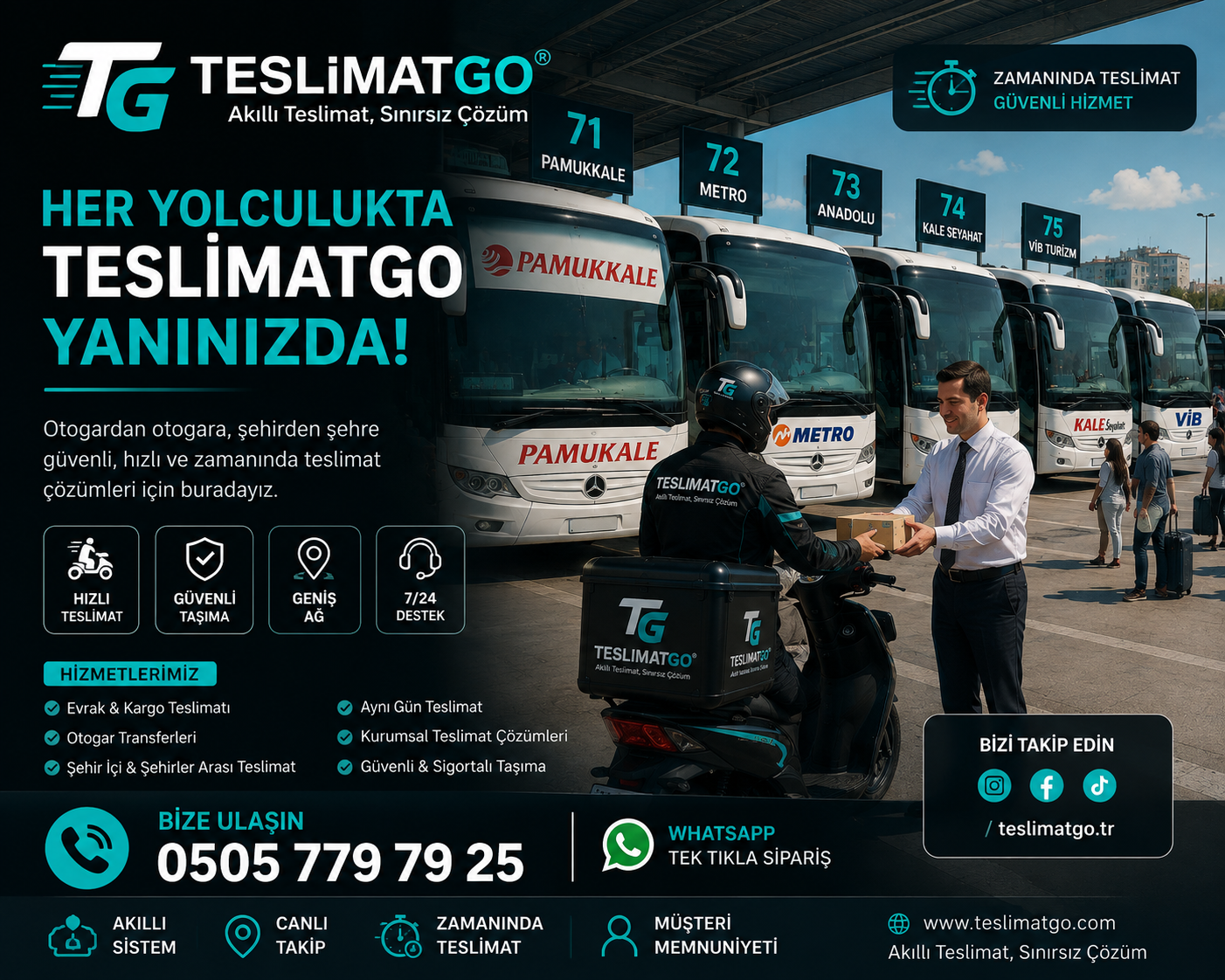 Otogar gönderi ve teslimat hizmeti