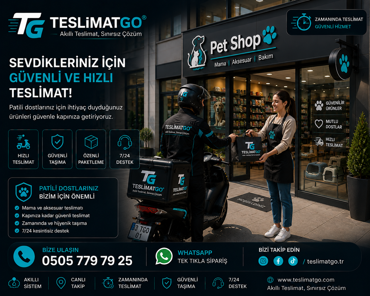 Pet shop kurye teslimatı